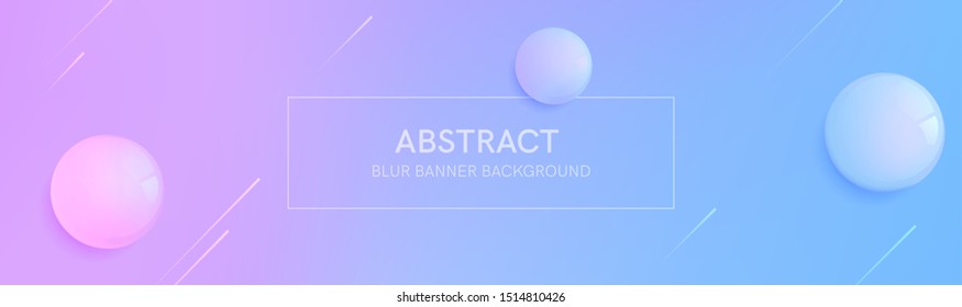 Abstract banner with gradient shapes and blur background with dark neon color. Dynamic shape composition. Vector template design