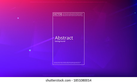 Abstract banner with gradient shapes and blur background with dark neon color. Dynamic shape composition. Vector template design.