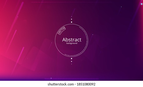 Abstract banner with gradient shapes and blur background with dark neon color. Dynamic shape composition. Vector template design.