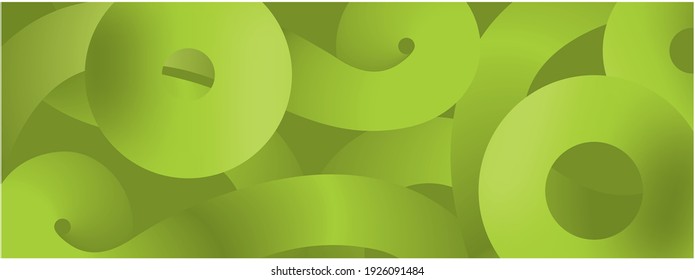 Abstract banner in green colors. Vector illustration. 