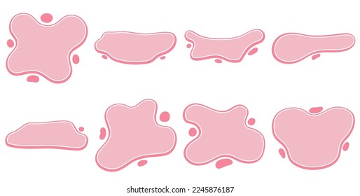 Abstract banner hand drawn, Liquid banner, Pink banner, Frame for message, Banner simple shape.