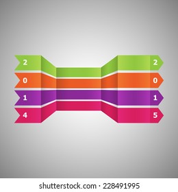 Abstract banner for happy new year 2015, stock vector