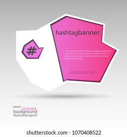Abstract banner with the hashtag