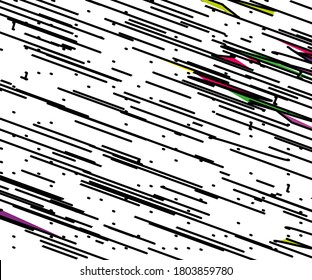 Abstract banner with hatching. Chaotic multi-colored lines. Grunge urban style, digital graffiti. Minimalistic style. Vector illustration