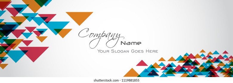 Abstract Banner Header Color Full Triangle Stock Vector (Royalty Free ...