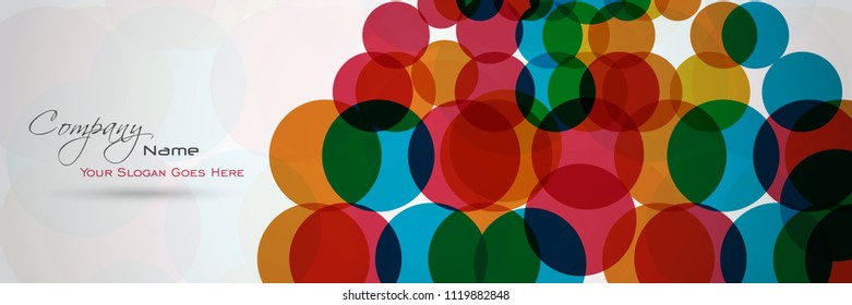 Abstract banner or header with color full triangle effects vector background.
