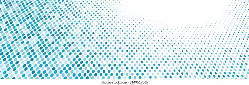 Abstract banner, header template with a halftone pattern. Dots, circles vector background. 