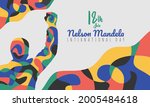 Abstract Banner Illustration of Nelson Mandela International Day Vector