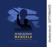 Abstract Banner Illustration of Nelson Mandela International Day Vector