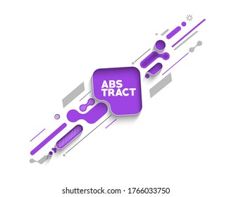 Abstract banner line art poster with space of your text, vector illustration Design.
