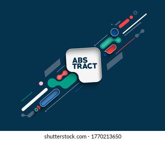 Abstract banner line art poster with space of your text, vector illustration Design.