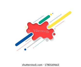 Abstract banner line art poster with space of your text, vector illustration Design.
