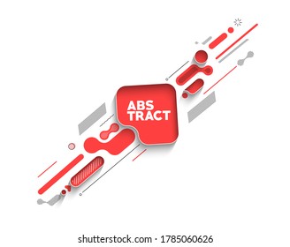 Abstract banner line art poster with space of your text, vector illustration Design.