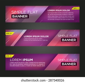 Abstract banner line design . Vector 