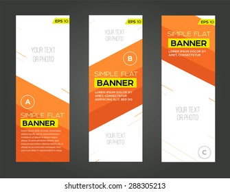 Abstract banner line design . Vector 