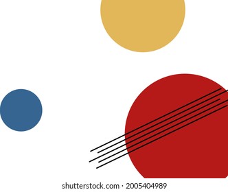 Abstract banner with lines and circles. Minimal design. Vector illustration