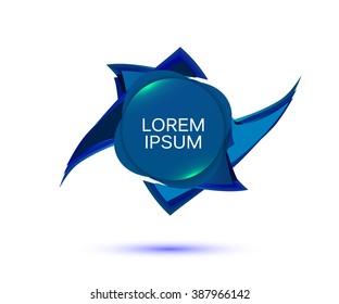 Abstract banner. Logo isolated. Vector explosion background. Abstract template for poster, flyer, banners or other design.
