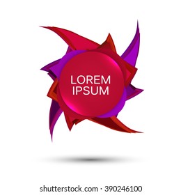 Abstract banner. Logo isolated. Vector explosion background. Abstract template for poster, flyer, banners or other design.