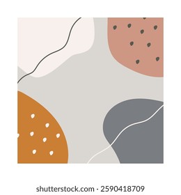 Abstract banner. Modern creative geometric frame for poster cover design, minimal spring summer collage layout. Vector colorful illustration.