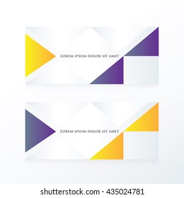 abstract banner modern  Purple, yellow