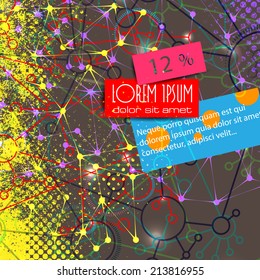 Abstract banner network connection / communication / with circles eps 10