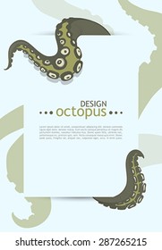 Abstract banner with octopus