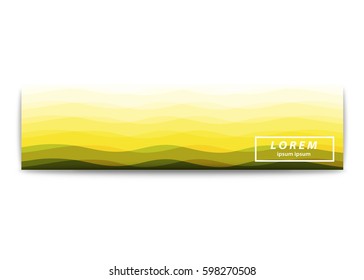 abstract banner on background. smooth wavy lines, abstract wave banner template