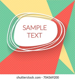 Abstract banner on a background of triangles. Retro style. Advertising, discounts, inscriptions. flat isolated vector illustration.