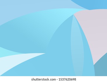 Abstract banner on light backdrop. Trendy blue background. Colorful abstract background. Blue shapes. Decoration element. Geometric graphic texture. Flat design style.