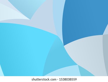 Abstract banner on light backdrop. Trendy blue background. Colorful abstract background. Blue shapes. Decoration element. Geometric graphic texture. Flat design style.