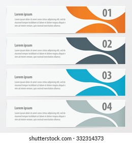 abstract banner   Orange , blue, gray color