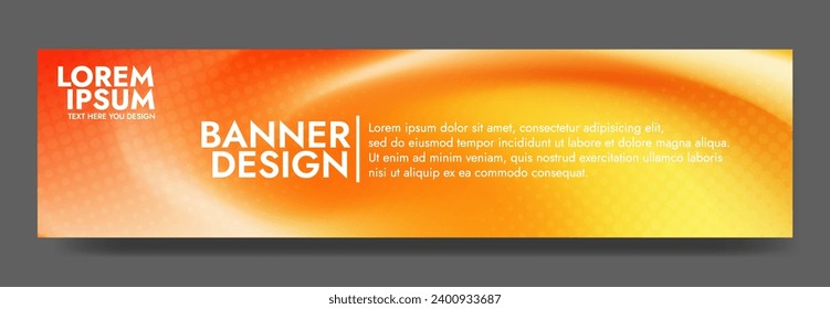 Abstract Banner with orange white color. Image is a  visually appealing design asset for use in advertisements, websites, or social media posts to add a modern touch to the visuals.