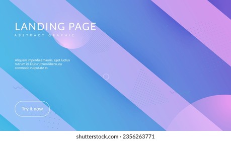 Pancarta abstracta. Patrón de negocio de la fiesta. Diseño dinámico azul. Cubierta musical. Composición corporativa de papel. Geometría Ux. Página de aterrizaje plano. Banner de resumen rosado