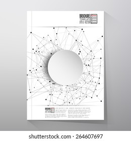 Abstract banner with place for text. Molecule structure background. Brochure, flyer or report for business, template vector.