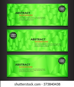 Abstract banner with polygon background, green banner vector illustration,banner template,Abstract geometric triangular banners,banners collection, Geometric Modern Technology Concept 