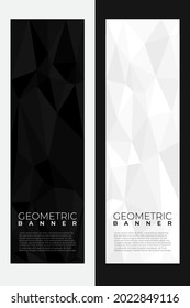 Abstract banner with polygon background. Templates or website headers. Design element. Low poly background. Banner vector