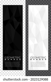 Pancarta abstracta con fondo de polígono. Plantillas o encabezados de sitio web. Elemento de diseño. Bajo fondo de polos. Vector de banners