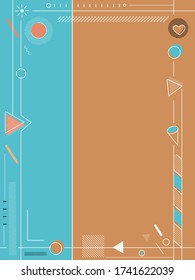 Abstract banner with Portfolio Calligraphic line art text poster with space of your photo, vector illustration Design.