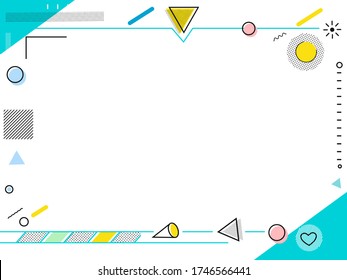 Abstract banner with Portfolio Calligraphic line art text poster with space of your photo, vector illustration Design.