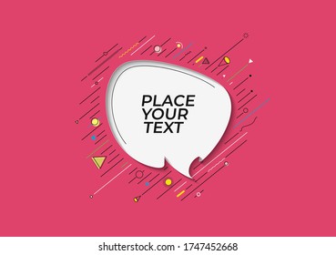 Abstract banner with Portfolio Calligraphic line art text poster with space of your text, vector illustration Design.