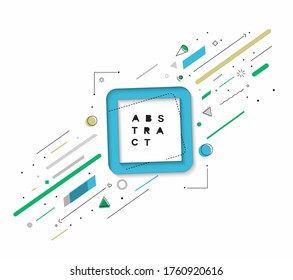Abstract banner with Portfolio Calligraphic line art text poster with space of your text, vector illustration Design.