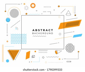 Abstract banner with Portfolio Calligraphic line art text poster with space of your text, vector illustration Design.