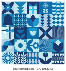 Anuncio abstracto, cartel, cubierta o postal. geometría Estilo escandinavo moderno, fondo de Ilustración vectorial