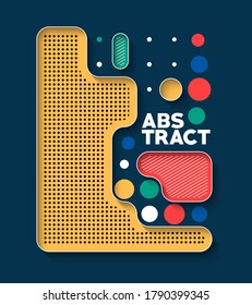 Abstract banner poster with space of your text, vector illustration Design shapes.  