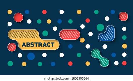 Abstract banner poster with space of your text, vector illustration Design shapes.  