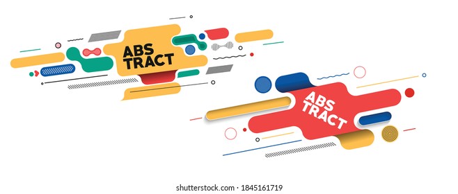 Abstract banner poster with space of your text, vector illustration Design shapes.  