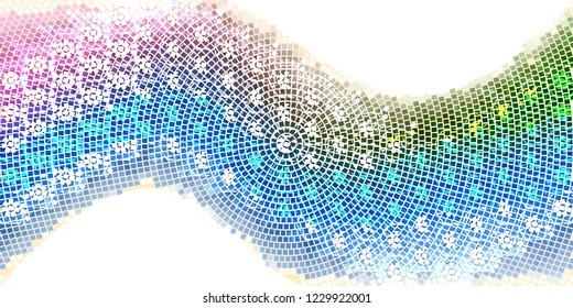 Abstract banner from rectangles. Background  color on white.