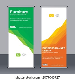 Abstract banner roll up set, standee banner template, Modern banner design.