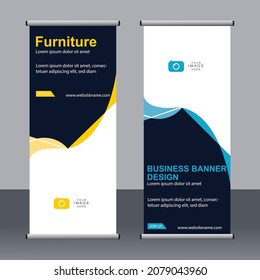 Abstract banner roll up set, standee banner template, Modern banner design.