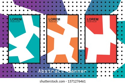 abstract banner set